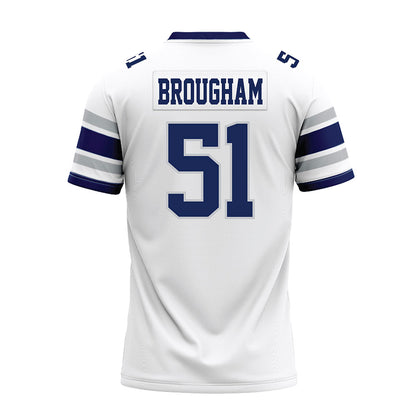 Rice - NCAA Football : Ethan Brougham - White Premium Football Jersey