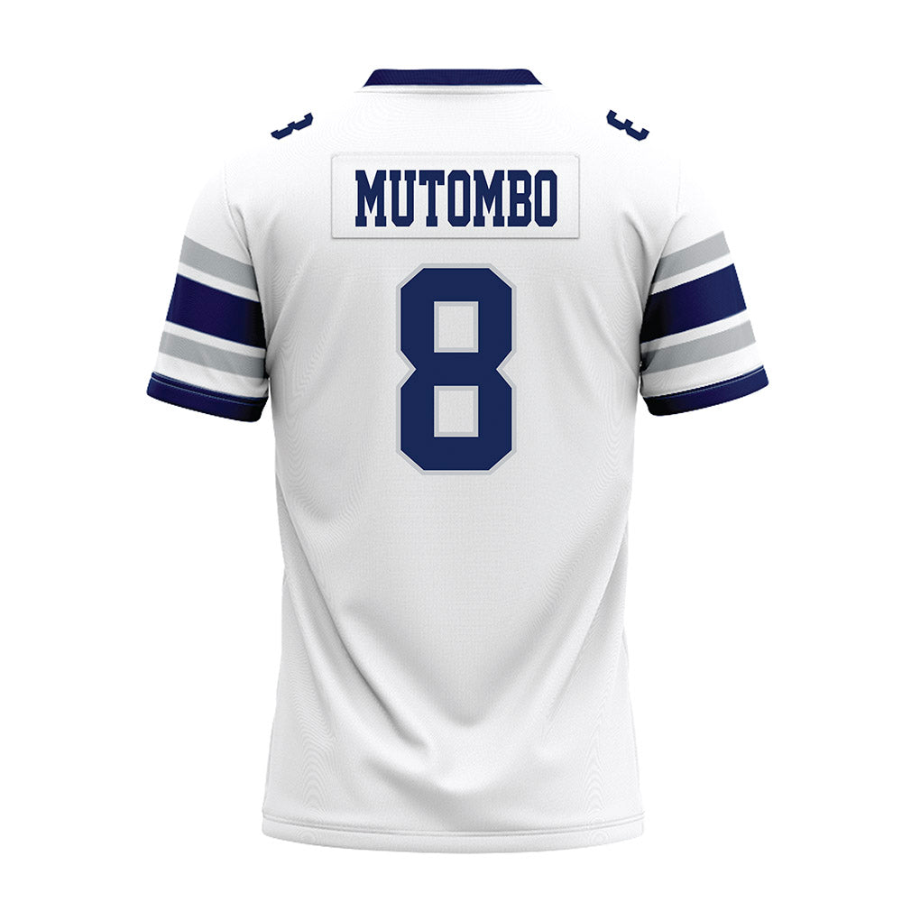 Rice - NCAA Football : Joseph Mutombo - White Premium Football Jersey-1