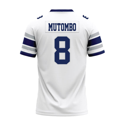 Rice - NCAA Football : Joseph Mutombo - White Premium Football Jersey-1