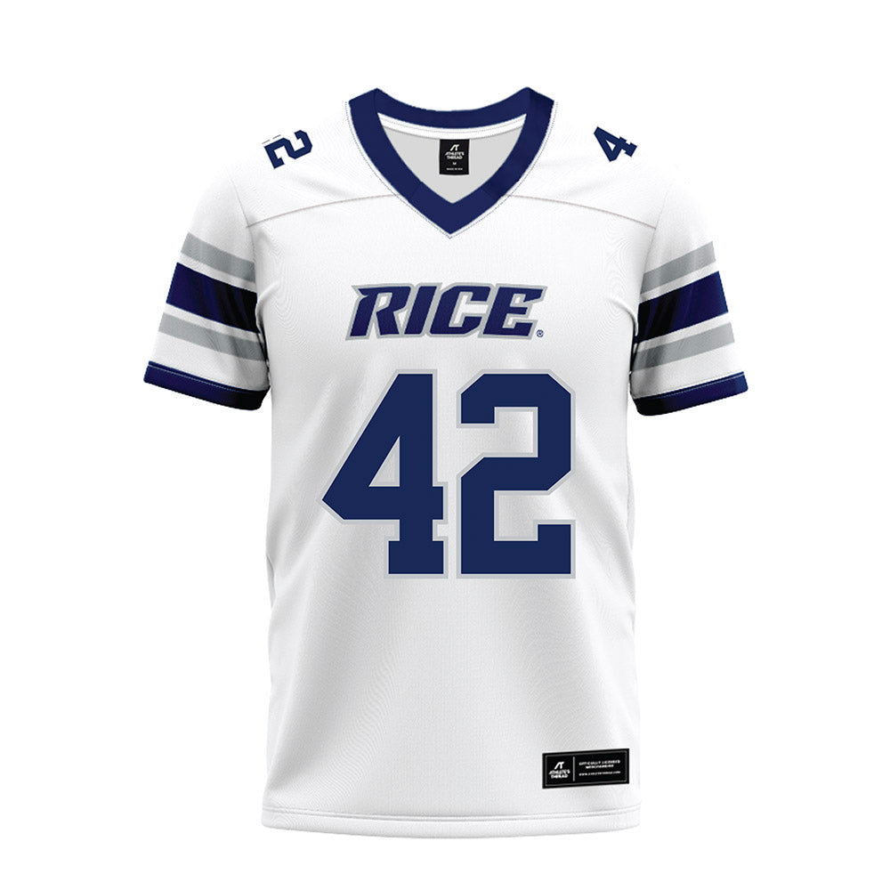Rice - NCAA Football : DeReyon Jenkins - White Premium Football Jersey-0
