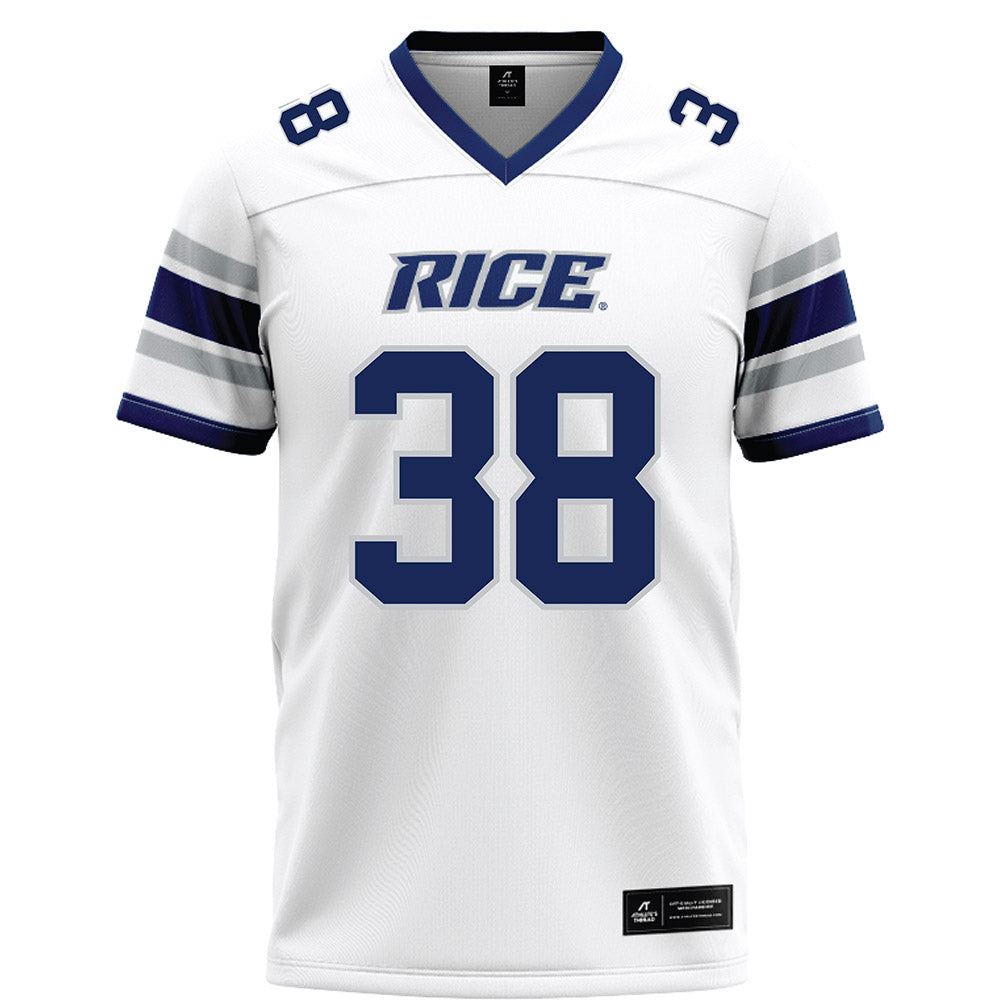 Rice - NCAA Football : Shepherd Bowling - White Football Jersey-0