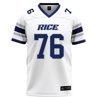 Rice - NCAA Football : John Long - White Football Jersey