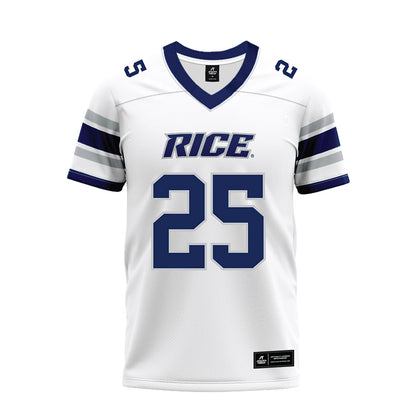 Rice - NCAA Football : Rhys Phillips - White Premium Football Jersey-0