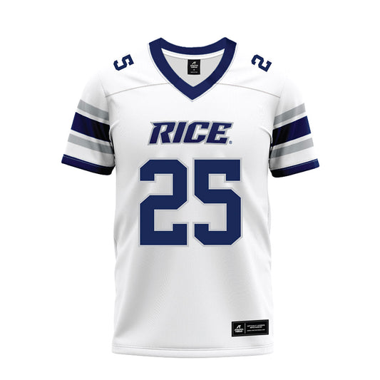 Rice - NCAA Football : Rhys Phillips - White Premium Football Jersey-0