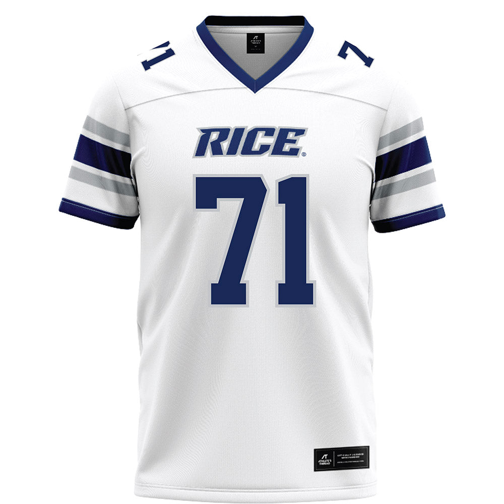 Rice - NCAA Football : Clay Servin - White Football Jersey