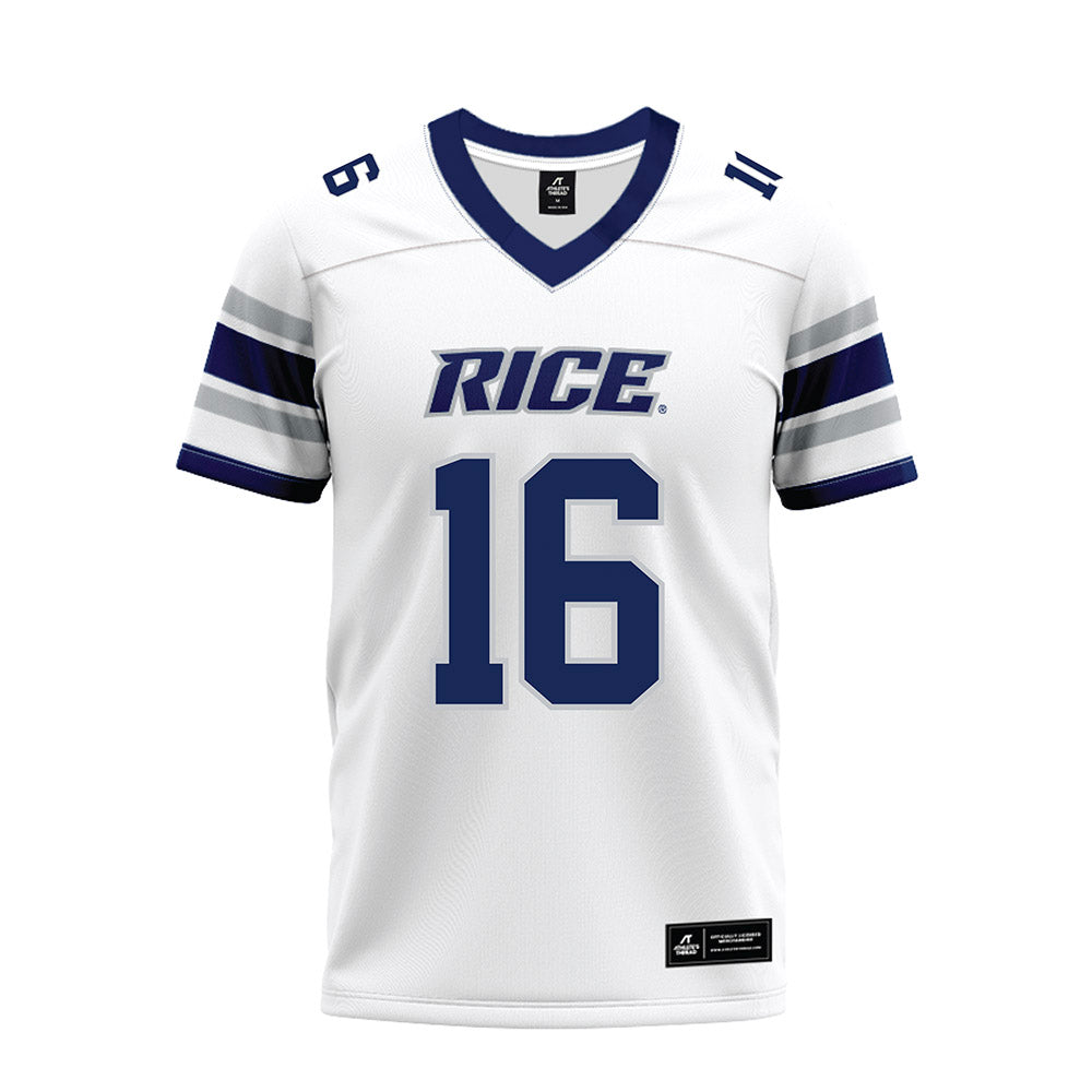 Rice - NCAA Football : Chibuikem Nwajuaku - White Premium Football Jersey