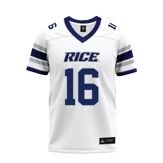 Rice - NCAA Football : Chibuikem Nwajuaku - White Premium Football Jersey