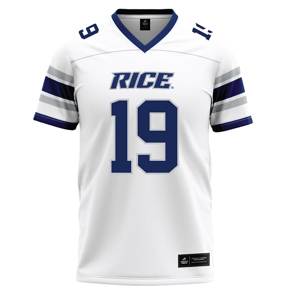 Rice - NCAA Football : Jeremiah Williams - White Football Jersey-0