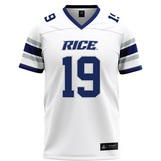 Rice - NCAA Football : Jeremiah Williams - White Football Jersey-0