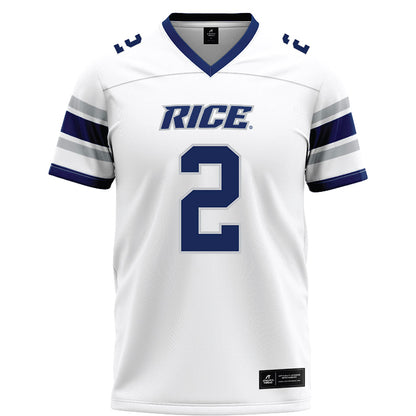 Rice - NCAA Football : DJ Arkansas - White Football Jersey