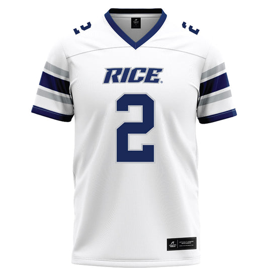 Rice - NCAA Football : DJ Arkansas - White Football Jersey