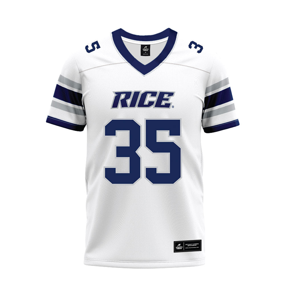 Rice - NCAA Football : Michael Amico - White Premium Football Jersey