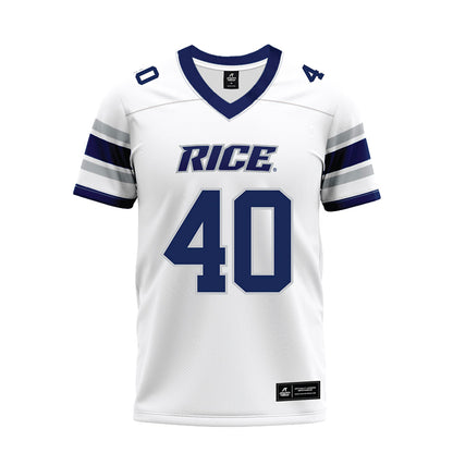 Rice - NCAA Football : Kenneth Seymour Jr - White Premium Football Jersey