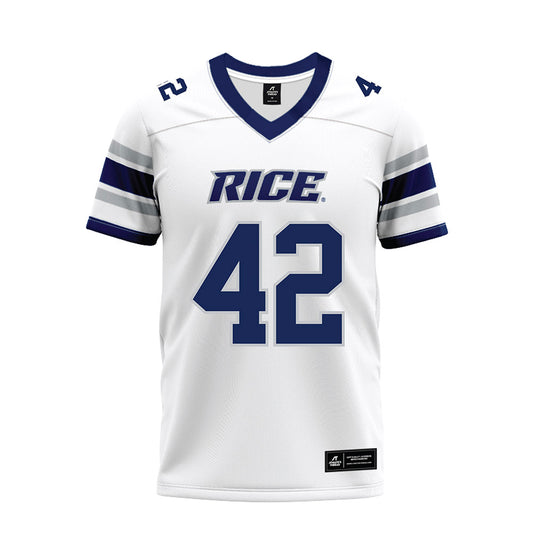 Rice - NCAA Football : DeReyon Jenkins Jr - White Premium Football Jersey-0