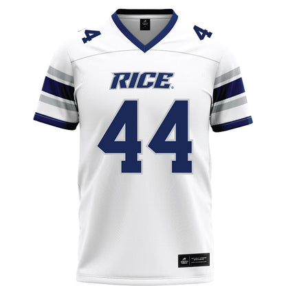 Rice - NCAA Football : Cooper King - White Football Jersey-0