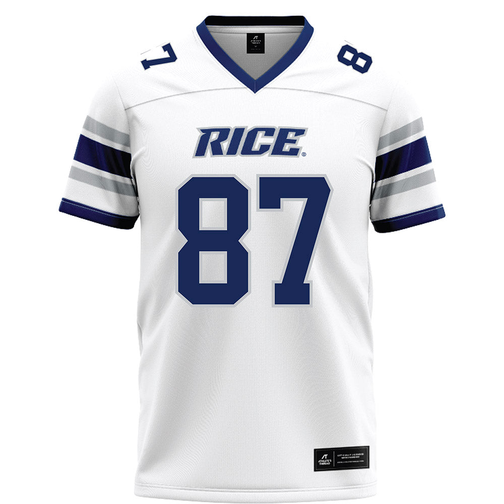 Rice - NCAA Football : Jack Bradley - White Football Jersey