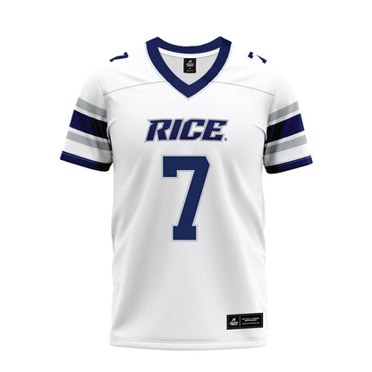 Rice - NCAA Football : Elijah Mojarro - White Premium Football Jersey-0