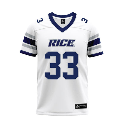 Rice - NCAA Football : Myron Morrison - White Premium Football Jersey