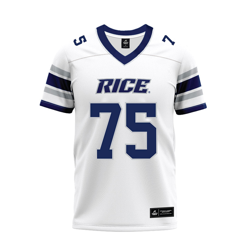 Rice - NCAA Football : Miguel Cedeno - White Premium Football Jersey