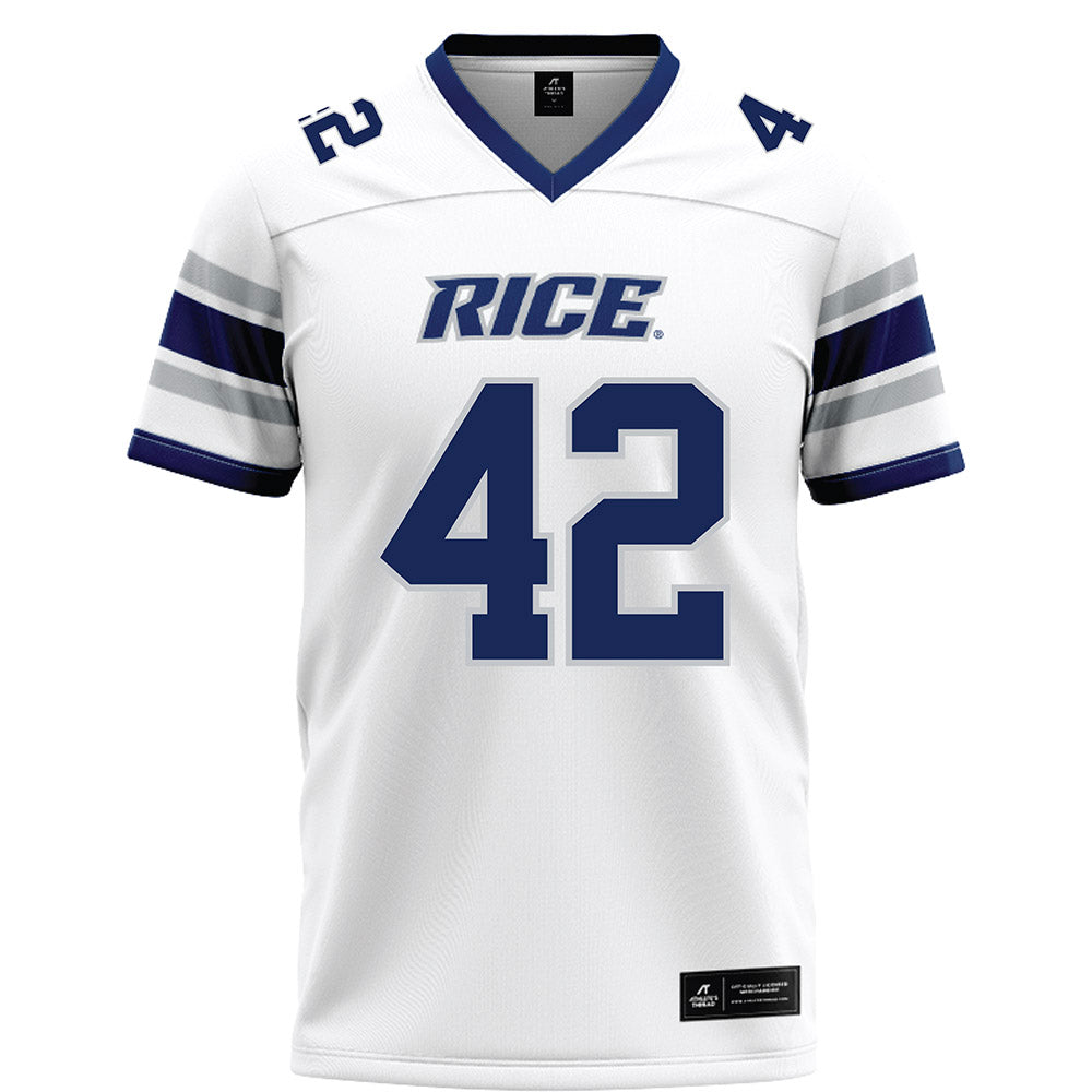 Rice - NCAA Football : DeReyon Jenkins - White Football Jersey-0