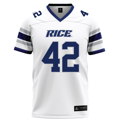 Rice - NCAA Football : DeReyon Jenkins - White Football Jersey-0