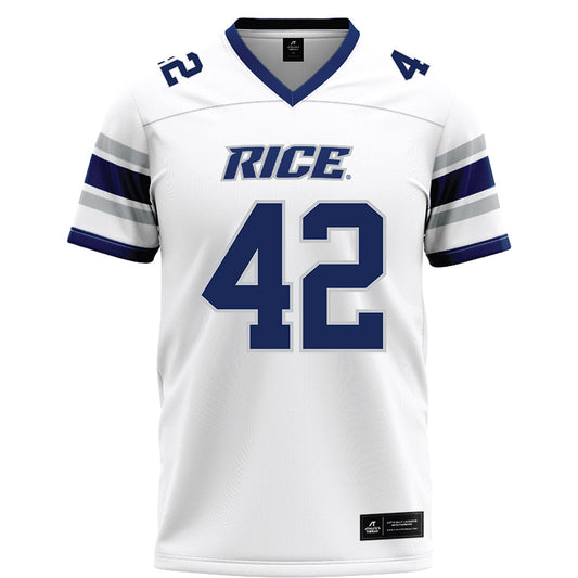Rice - NCAA Football : DeReyon Jenkins - White Football Jersey-0