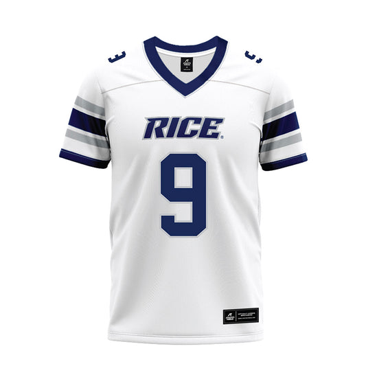 Rice - NCAA Football : Peyton Stevenson - White Premium Football Jersey