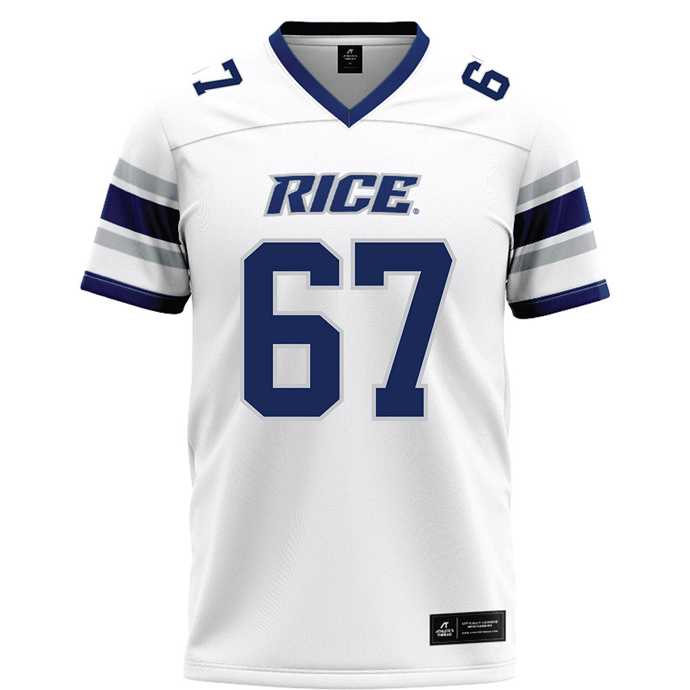 Rice - NCAA Football : Luke Needham - White Football Jersey-0