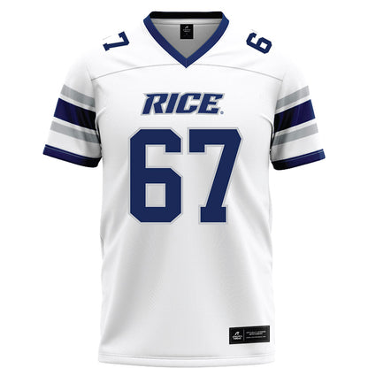 Rice - NCAA Football : Luke Needham - White Football Jersey-0
