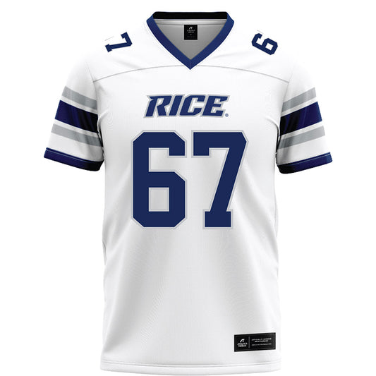 Rice - NCAA Football : Luke Needham - White Football Jersey-0