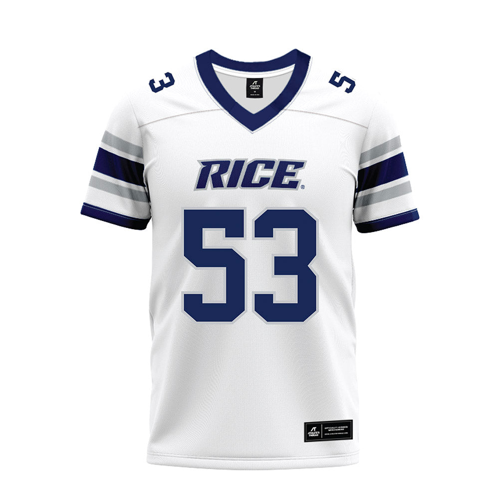 Rice - NCAA Football : Luke Miller - White Premium Football Jersey-0