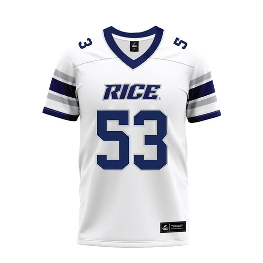 Rice - NCAA Football : Luke Miller - White Premium Football Jersey-0
