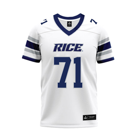 Rice - NCAA Football : Clay Servin - White Premium Football Jersey