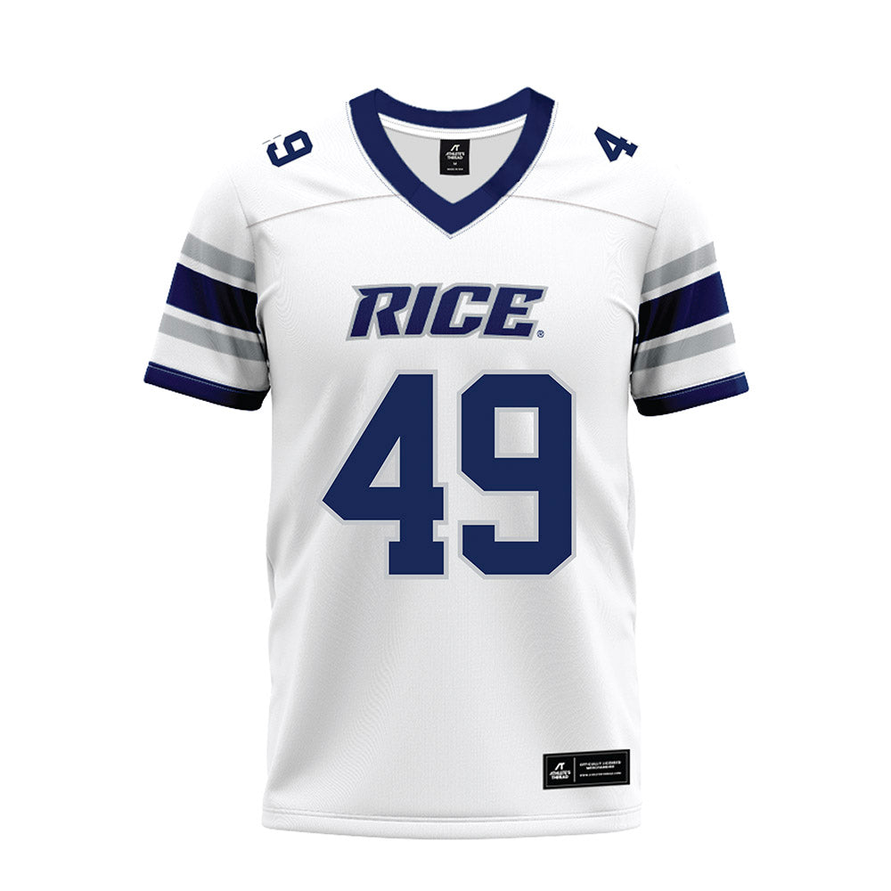 Rice - NCAA Football : Micah Barnett - White Premium Football Jersey-0