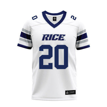 Rice - NCAA Football : Daelen Alexander - White Premium Football Jersey