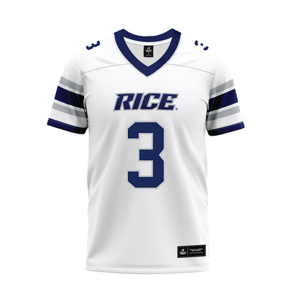 Rice - NCAA Football : Coleman Bennett - White Premium Football Jersey