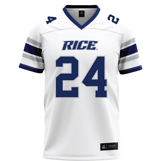 Rice - NCAA Football : JaBari Ellison - White Football Jersey-0