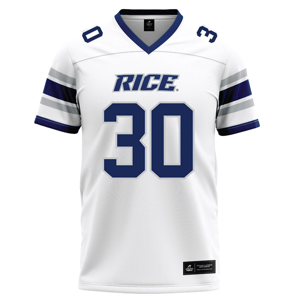 Rice - NCAA Football : Micah Barnett - White Football Jersey