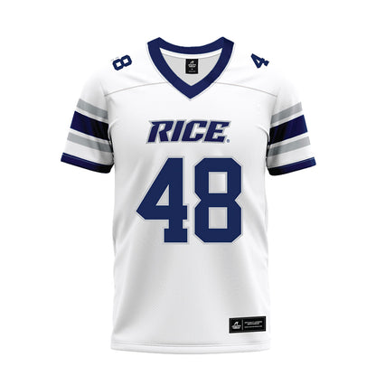 Rice - NCAA Football : Wyatt Freeman - White Premium Football Jersey