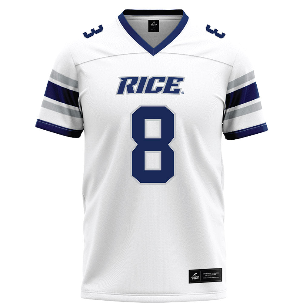 Rice - NCAA Football : Joseph Mutombo - White Football Jersey-0