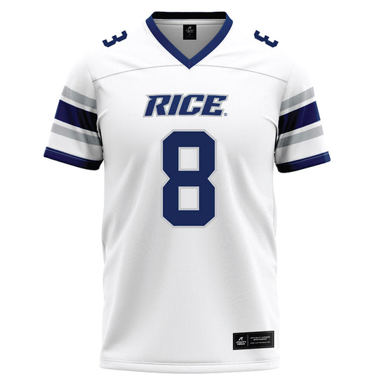 Rice - NCAA Football : Joseph Mutombo - White Football Jersey-0
