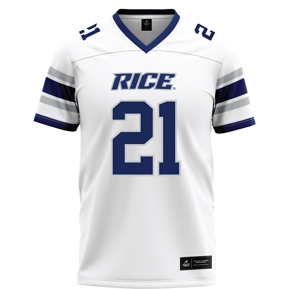 Rice - NCAA Football : Jamarion Clark - White Football Jersey-0