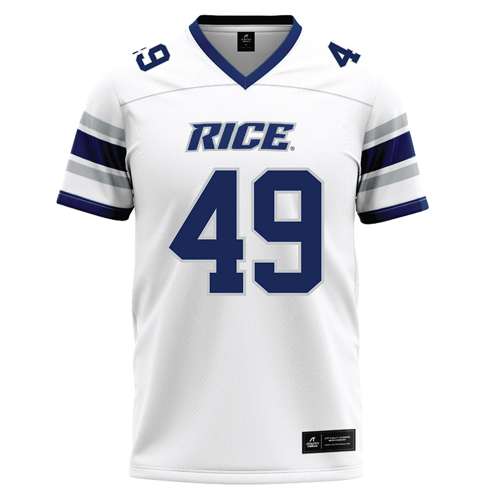 Rice - NCAA Football : Micah Barnett - White Football Jersey-0