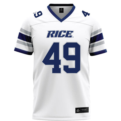 Rice - NCAA Football : Micah Barnett - White Football Jersey-0