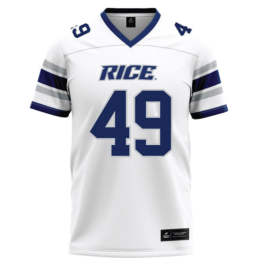 Rice - NCAA Football : Micah Barnett - White Football Jersey-0