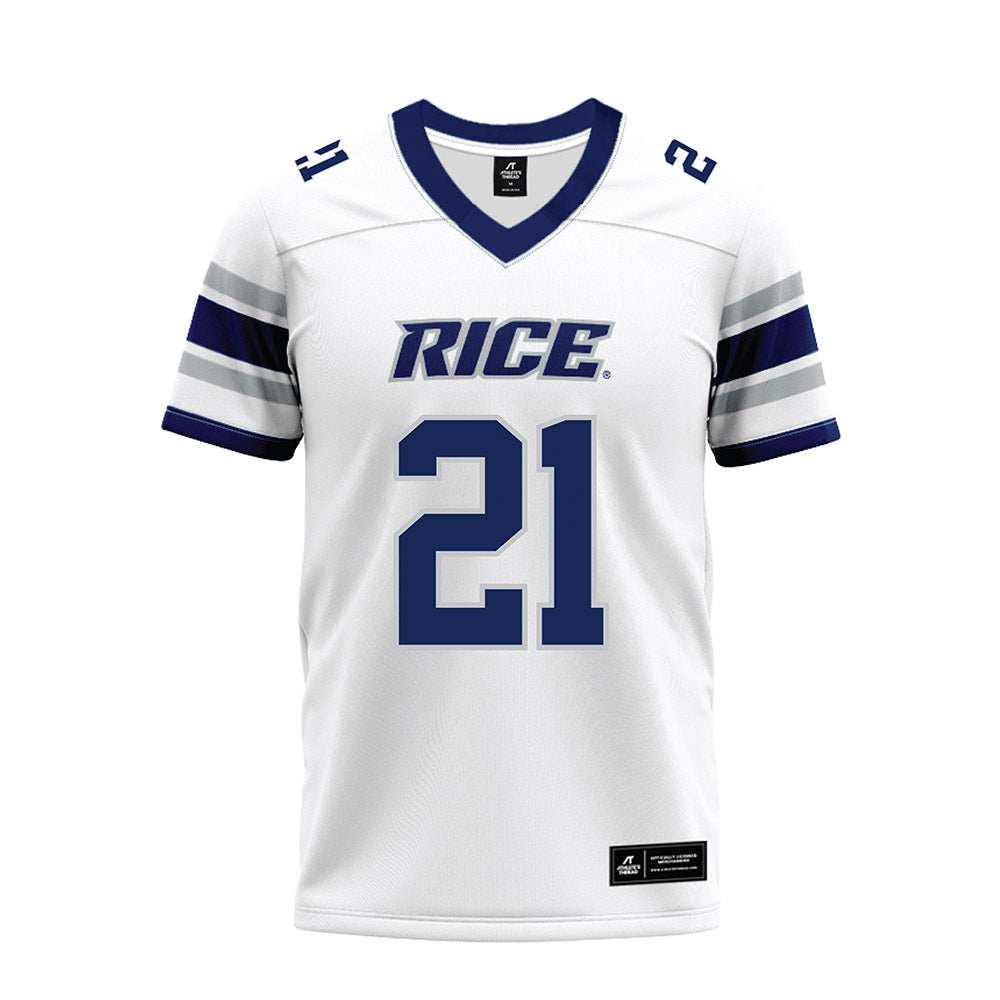 Rice - NCAA Football : Jamarion Clark - White Premium Football Jersey-0