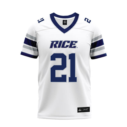 Rice - NCAA Football : Jamarion Clark - White Premium Football Jersey-0