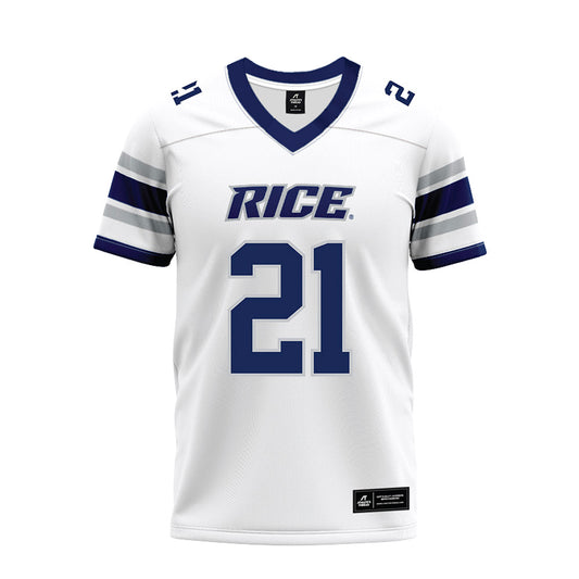 Rice - NCAA Football : Jamarion Clark - White Premium Football Jersey-0