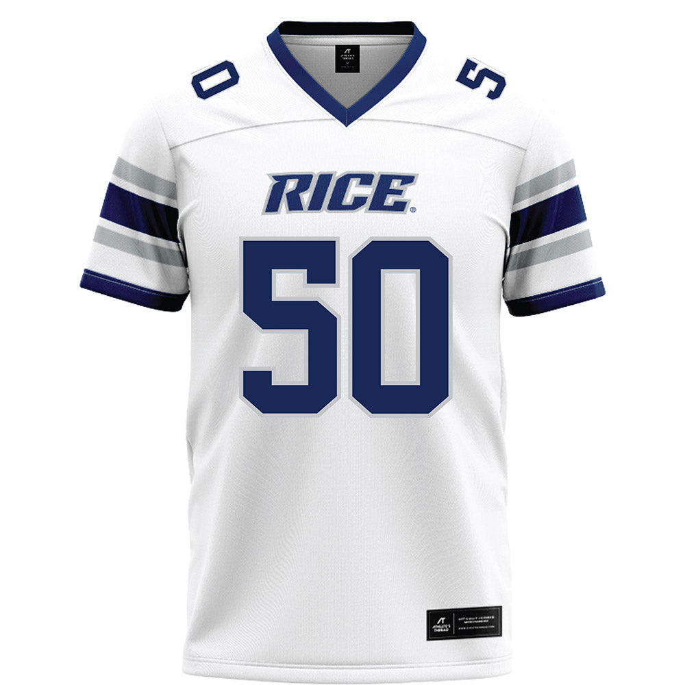 Rice - NCAA Football : Patrick Valent - White Football Jersey