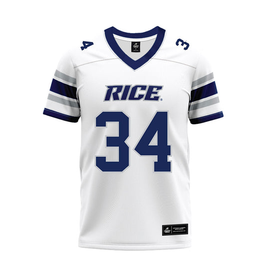 Rice - NCAA Football : Kaleb Blanton - White Premium Football Jersey-0